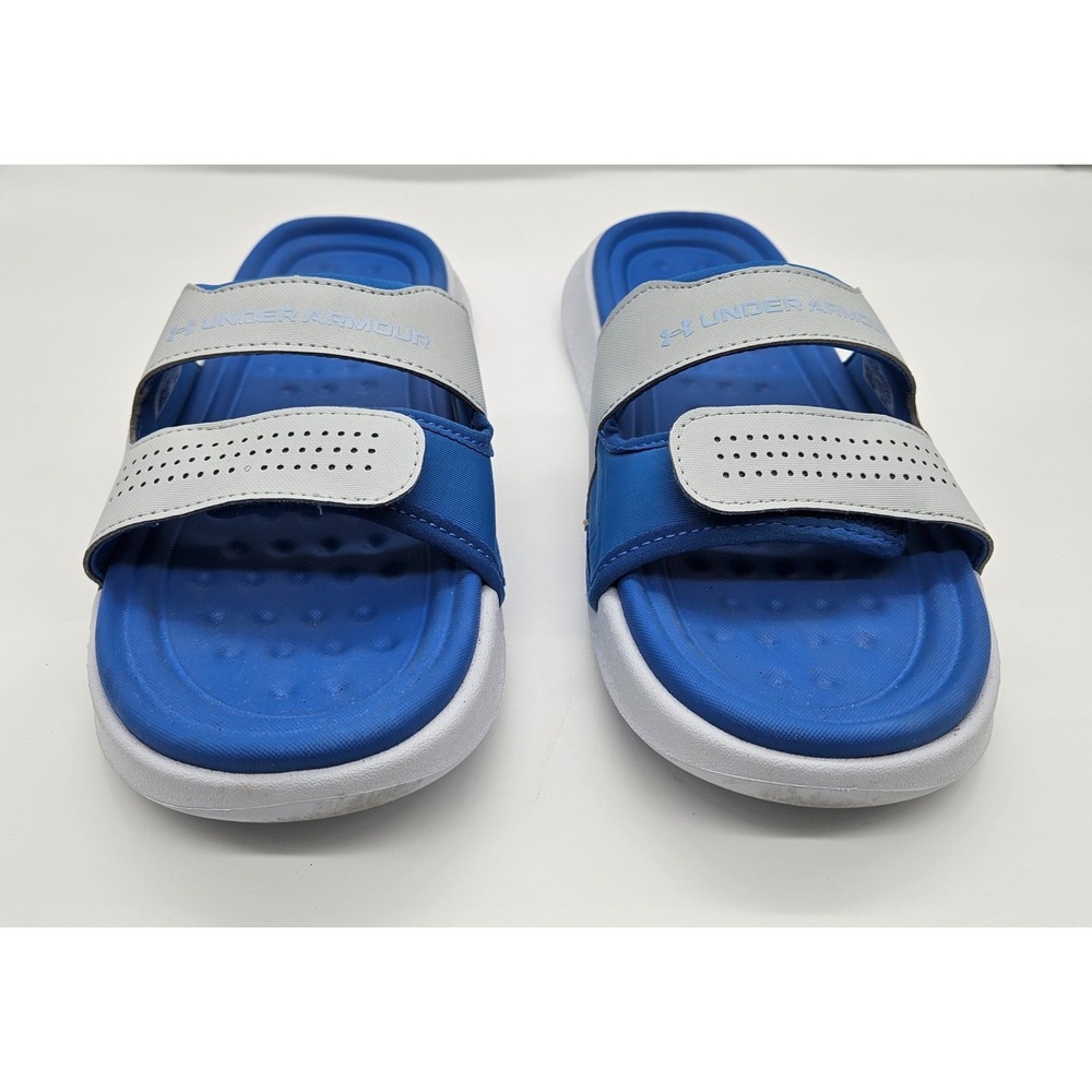 Under Armour Women's Ansa Studio Slide Sandals Size 10 Blue White Surf - Picture 4 of 11